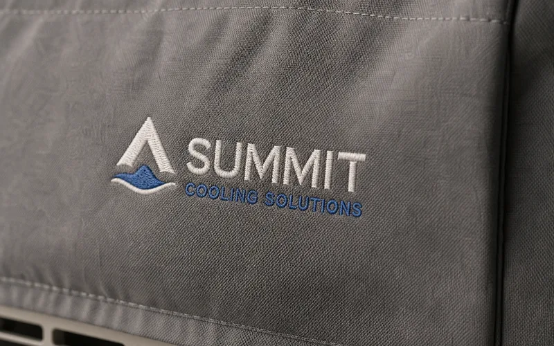 Custom logo printing on an evaporative cooler cover