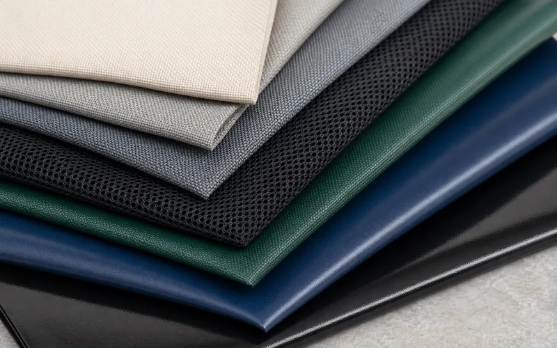 Fabric swatches for custom evaporative cooler covers